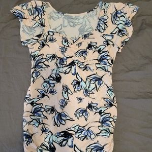 Pink Floral Maternity Shirt